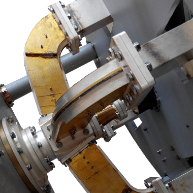 Custom antenna feed assembly with waveguide parts