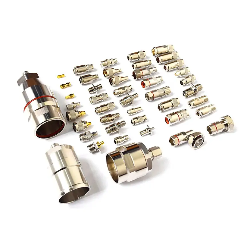 COAXIAL CABLE CONNECTORS, ADAPTERS, AND RF COMPONENTS