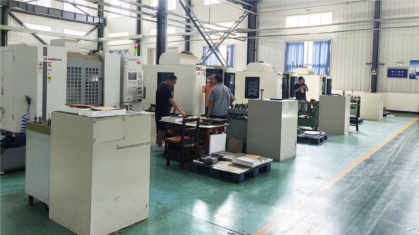 CNC workshop floor at Dolph Microwave