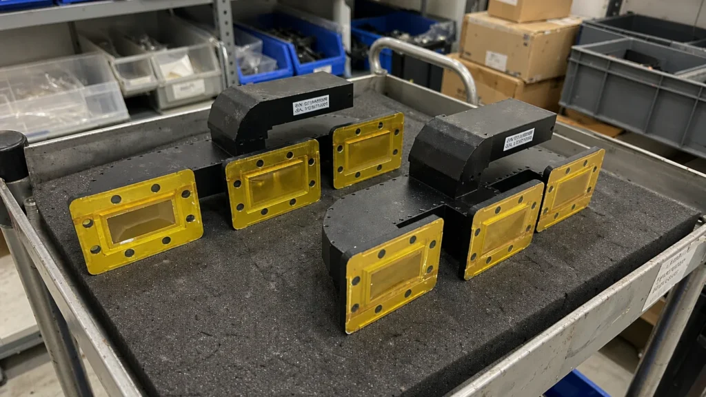 Q-Band, 33 – 50 GHz, 2/4-Way Power Divider/Combiner, Isolation 20 dB, Insertion Loss 0.3dB