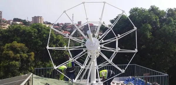 Earth station antenna structure during published 3.7 meter project work