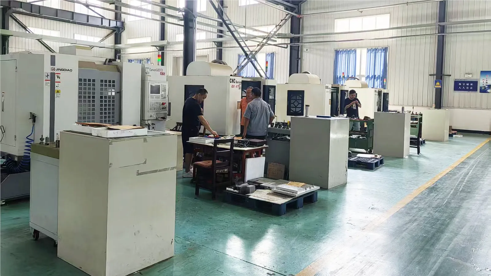 CNC workshop floor at Dolph Microwave